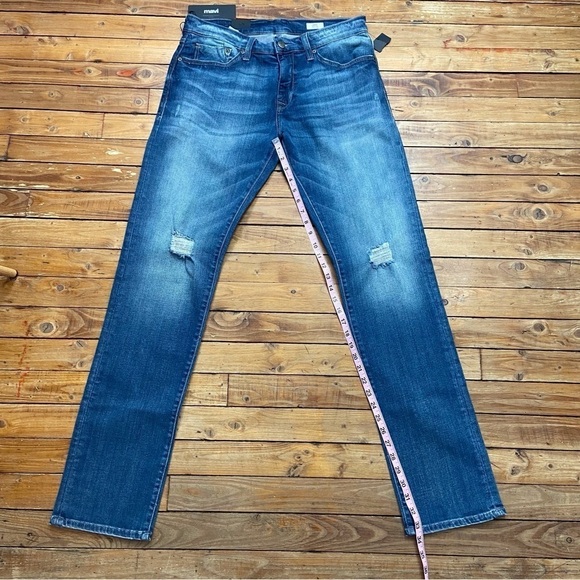 MAVI Jake mens blue ripped jeans distressed denim 32/34 slim - Picture 8 of 12
